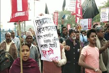 বিরোধিতার মিছিলে স্তব্ধ ধর্মতলা
