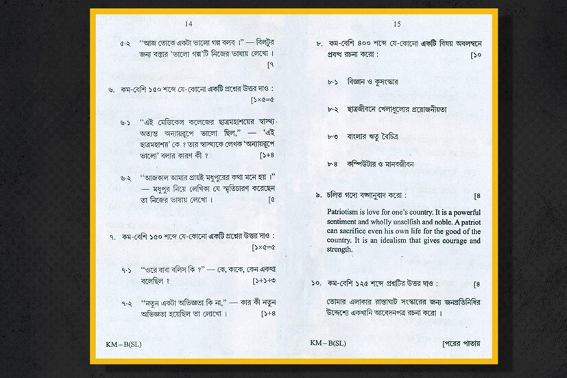 দেখে নিন ২০১৯-এর মাধ্যমিকের বাংলা প্রশ্নপত্র৷ পৃষ্ঠা ৮