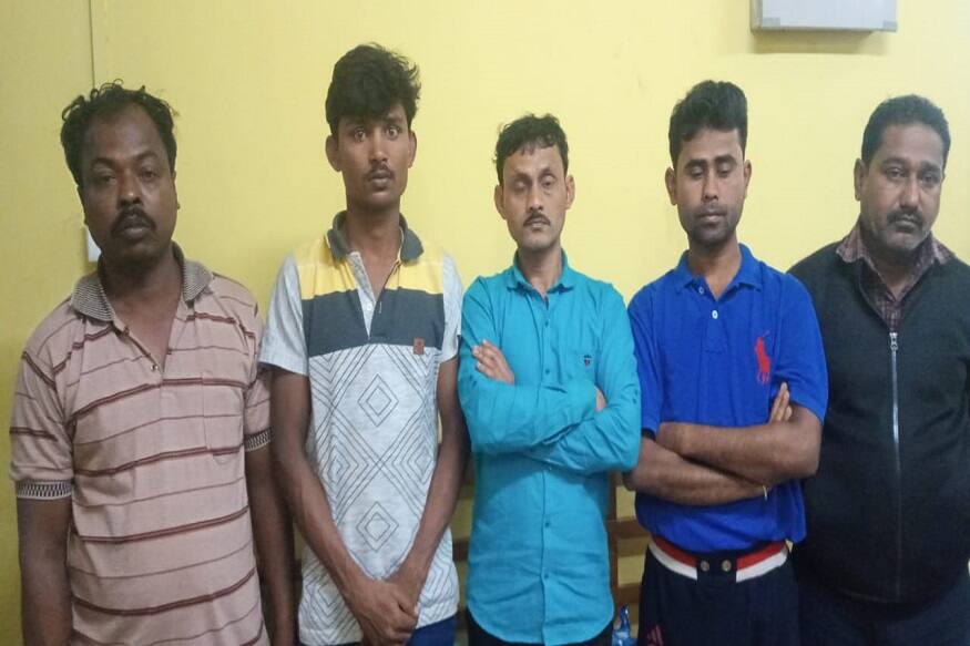  ধৃত পাঁচ অভিযুক্ত ৷ নিজস্ব চিত্র ৷