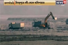 দিনের বেলায় ডাম্পার ও লরিতে রমরমিয়ে চলছে বালি পাচার