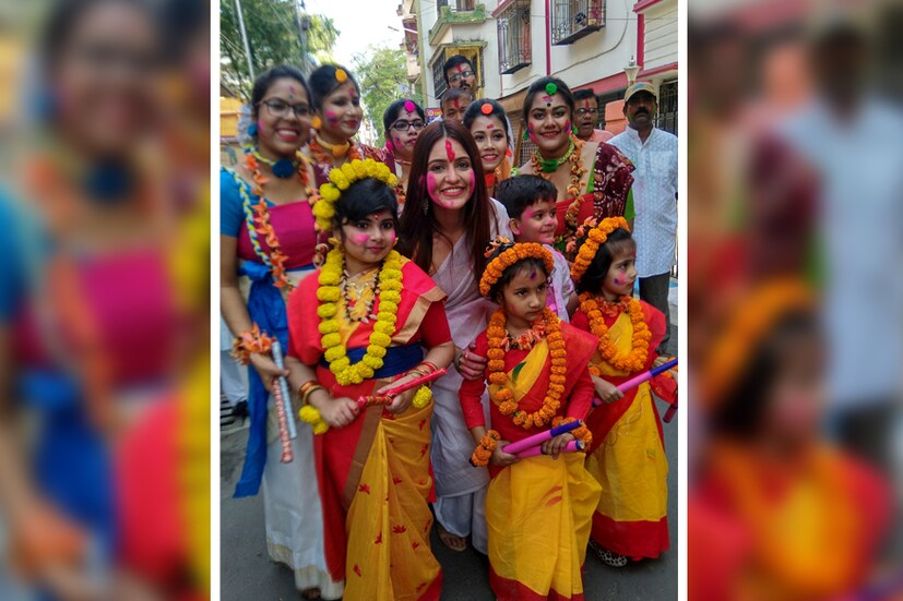 দোলে জমজমাট বাঘাযতীন তরুণ সংঘ ৷ 