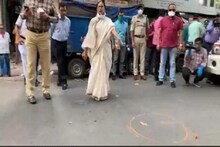 কতোটা দূরে দাঁড়াবেন, বাজারে গিয়ে নিজে হাতে লক্ষণরেখা এঁকে দিলেন মুখ্যমন্ত্রী,