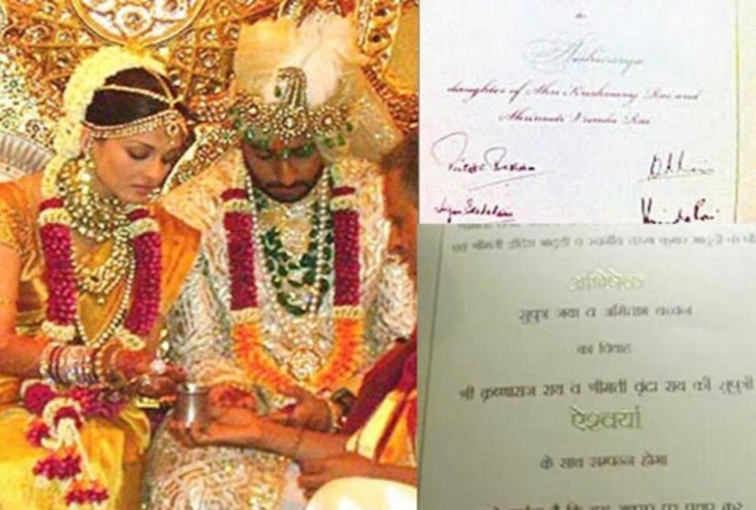 বিয়ের সাজে অভিষেক ও ঐশ্বর্য রাই বচ্চন ৷ 