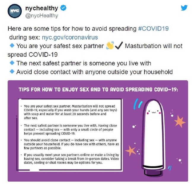 যৌন সঙ্গমের পরিবর্তে হস্তমৈথুনের পরামর্শ দেওয়ার হয়েছে এই। লেখা হয়েছে ‘আপনার সুরক্ষিত যৌন সঙ্গী হল আপনার হাত। হস্তমৈথুনে ছড়াবে না করোনা ভাইরাস। এই পোস্ট এখন ভাইরাল সোশ্যাল মিডিয়ায় !photo source collected