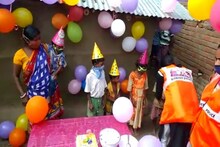 আদিবাসী শিশুর জন্মদিনে বাড়ি সাজল বেলুনে, টহলদারির সময় জানতে পেরে কেক নিয়ে হাজির পুলিশ