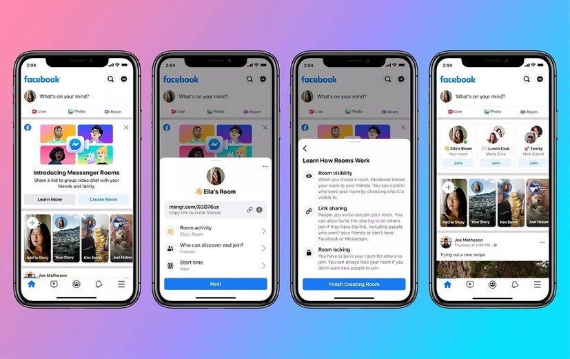 এবার ভিডিও ক্লিং আরও সহজ করতে Facebook লঞ্চ করল Messenger Rooms। কোম্পানি নতুন এই অ্যাপ গ্রুপ ভিডিও চ্যাট আর সামাজিক দূরত্ব বজায় রাখাকে মাথা রেখে লঞ্চ করেছে। সেলিব্রেশন থেকে শুরু করে গেম নাইট সব কিছুর জন্য Messenger Room ব্যবহার করতে পাড়বে সকলে।