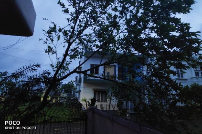 কোথাও আবার বাড়ির ওপর ভেঙে পড়েছে গাছ৷ 