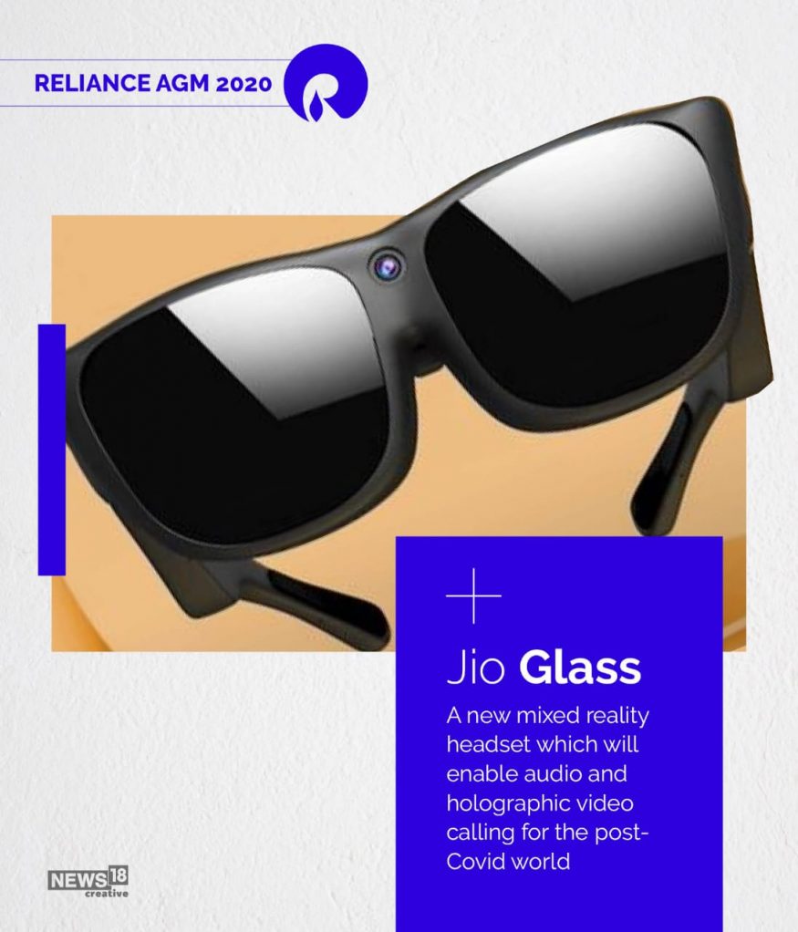 Jio Glass - এই গ্লাসের মাধ্যমে থ্রি ডায়মেনশনল হবে ভিডিও কলিং। যাঁর সঙ্গে কথা বলছেন, মনে হবে সে যেন আপনার সামনেই দাঁড়িয়ে আছে। তাছাড়া এটিতে থাকছে 2D ভিডিও কলিংয়ের সুবিধাও। বুধবার এজিএমে এই ঘোষণা করে বলা হয়, কাটিং এজ টেকনোলজির মাধ্যমে এটি সাধারণ গ্রাহকের কাছে পৌঁছে দেবে রিয়ালিটির এক অন্য অভিজ্ঞতা। Jio Glass - এই গ্লাসের মাধ্যমে থ্রি ডায়মেনশনল হবে ভিডিও কলিং। যাঁর সঙ্গে কথা বলছেন, মনে হবে সে যেন আপনার সামনেই দাঁড়িয়ে আছে। তাছাড়া এটিতে থাকছে 2D ভিডিও কলিংয়ের সুবিধাও। বুধবার এজিএমে এই ঘোষণা করে বলা হয়, কাটিং এজ টেকনোলজির মাধ্যমে এটি সাধারণ গ্রাহকের কাছে পৌঁছে দেবে রিয়ালিটির এক অন্য অভিজ্ঞতা।