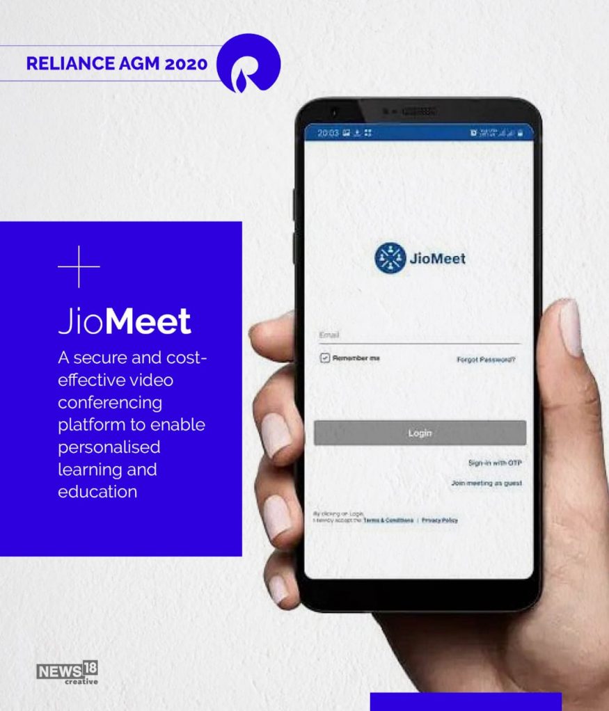 JioMeet - অনুষ্ঠানের প্রথমেই তিনি নিয়ে জিওমিট নিয়ে বক্তব্য রাখেন। ইতিমধ্যে ৫ মিলিয়ন ডাউনলোড করা হয়েছে এই ভিডিও কনফারেন্স অ্যাপ। JioMeet - অনুষ্ঠানের প্রথমেই তিনি নিয়ে জিওমিট নিয়ে বক্তব্য রাখেন। ইতিমধ্যে ৫ মিলিয়ন ডাউনলোড করা হয়েছে এই ভিডিও কনফারেন্স অ্যাপ।