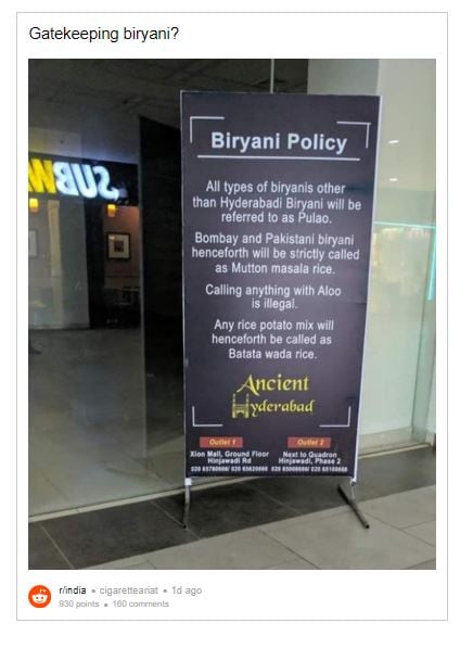 biriyani reddit