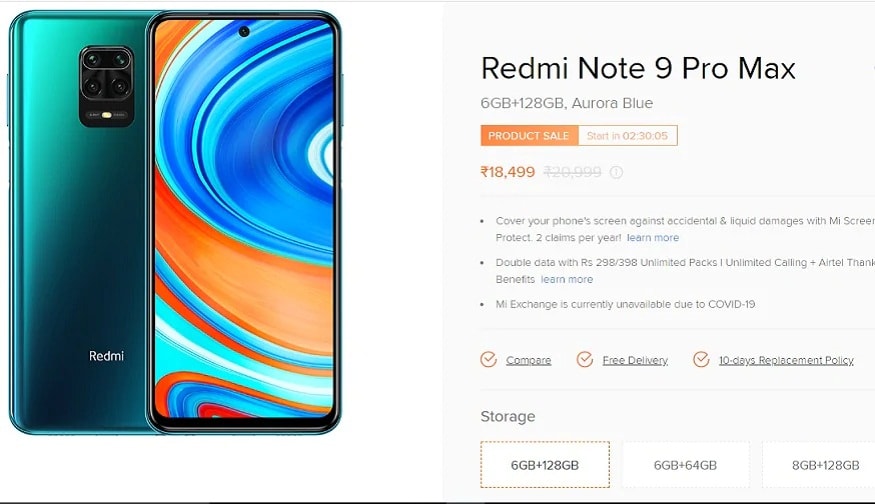 Redmi Note 9 Pro Max-এর দাম শুরু হচ্ছে ১৬,৯৯৯ টাকা থেকে। এই দামে গ্রাহকরা পেয়ে যাবেন ৬ জিবি RAM + ৬৪জিবি স্টোরেজে ভেরিয়েন্টটি। ৬ জিবি RAM + ১২৮জিবি স্টোরেজে ভেরিয়েন্টের দাম ১৭,৯৯৯ টাকা আর ৮ জিবি RAM + ১২৮জিবি স্টোরেজে ভেরিয়েন্টের দাম ১৯,৯৯৯ টাকা। Redmi Note 9 Pro Max-এর দাম শুরু হচ্ছে ১৬,৯৯৯ টাকা থেকে। এই দামে গ্রাহকরা পেয়ে যাবেন ৬ জিবি RAM + ৬৪জিবি স্টোরেজে ভেরিয়েন্টটি। ৬ জিবি RAM + ১২৮জিবি স্টোরেজে ভেরিয়েন্টের দাম ১৭,৯৯৯ টাকা আর ৮ জিবি RAM + ১২৮জিবি স্টোরেজে ভেরিয়েন্টের দাম ১৯,৯৯৯ টাকা।