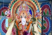 করোনা আবহে সিদ্ধিদাতা গণেশের মুখে মাস্ক পরিয়ে পুজো বর্ধমানে