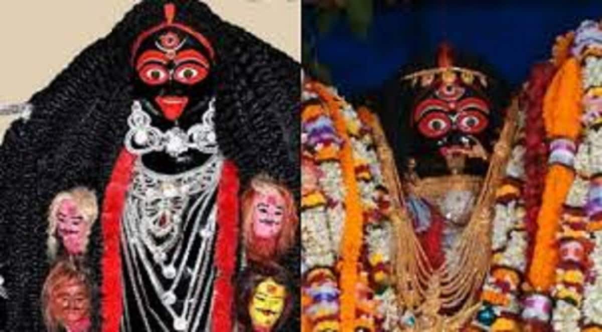 • শ্মশান কালীর ধ্যানবর্ণিত রূপ হল এই প্রকাশ, ‘এই দেবী অঞ্জন পর্বতের ন্যায় কৃষ্ণবর্ণ শুস্ক শরীরবিশিষ্টা। রক্তিমাভ চক্ষু বিশিষ্টা। এঁর কেশ আলুলায়িত। এই দেবীর ডান হাতে সদ্য ছিন্ন নরমুণ্ড ও বাম হাতে আসবপূর্ণ নরমুণ্ড নির্মিত পানপাত্র। দেবী সর্বদা ক্ষুৎ পিপাসান্বিত ও শবরূপী সদাশিবের উপর দন্ডায়মানা। কপালে অর্ধচন্দ্র শোভিতা।’ • শ্মশান কালীর ধ্যানবর্ণিত রূপ হল এই প্রকাশ, ‘এই দেবী অঞ্জন পর্বতের ন্যায় কৃষ্ণবর্ণ শুস্ক শরীরবিশিষ্টা। রক্তিমাভ চক্ষু বিশিষ্টা। এঁর কেশ আলুলায়িত। এই দেবীর ডান হাতে সদ্য ছিন্ন নরমুণ্ড ও বাম হাতে আসবপূর্ণ নরমুণ্ড নির্মিত পানপাত্র। দেবী সর্বদা ক্ষুৎ পিপাসান্বিত ও শবরূপী সদাশিবের উপর দন্ডায়মানা। কপালে অর্ধচন্দ্র শোভিতা।’