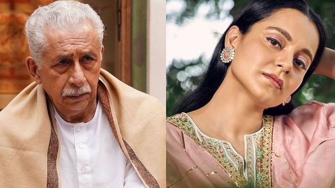 সম্প্রতি ইন্ডিয়া টুডে-কে দেওয়া একটি সাক্ষাৎকারে বলিউডের 'outsiders vs insiders' প্রসঙ্গে নাসিরউদ্দিন শাহ নাম না করে কঙ্গনার উদ্দেশ্যে বলেন, '' অর্ধ-শিক্ষিত কোনও উঠতি অভিনেত্রী কী বলছেন, কী ভাবছেন, তা নিয়ে কারও কোনও মাথাব্যথা নেই। দেখছি সুশান্তের সুবিচারের দায়িত্ব তিনি নিজেই যেঁচে কাঁধে তুলে নিয়েছেন! আমাদের বিচার ব্যবস্থার প্রতি আস্থা রাখা প্রয়োজন, যদি সত্যিই সুশান্তের সঙ্গে অন্যায় কিছু হয়ে থাকে, আইন তার মিমাংসা করবে।'' সম্প্রতি ইন্ডিয়া টুডে-কে দেওয়া একটি সাক্ষাৎকারে বলিউডের 'outsiders vs insiders' প্রসঙ্গে নাসিরউদ্দিন শাহ নাম না করে কঙ্গনার উদ্দেশ্যে বলেন, '' অর্ধ-শিক্ষিত কোনও উঠতি অভিনেত্রী কী বলছেন, কী ভাবছেন, তা নিয়ে কারও কোনও মাথাব্যথা নেই। দেখছি সুশান্তের সুবিচারের দায়িত্ব তিনি নিজেই যেঁচে কাঁধে তুলে নিয়েছেন! আমাদের বিচার ব্যবস্থার প্রতি আস্থা রাখা প্রয়োজন, যদি সত্যিই সুশান্তের সঙ্গে অন্যায় কিছু হয়ে থাকে, আইন তার মিমাংসা করবে।''
