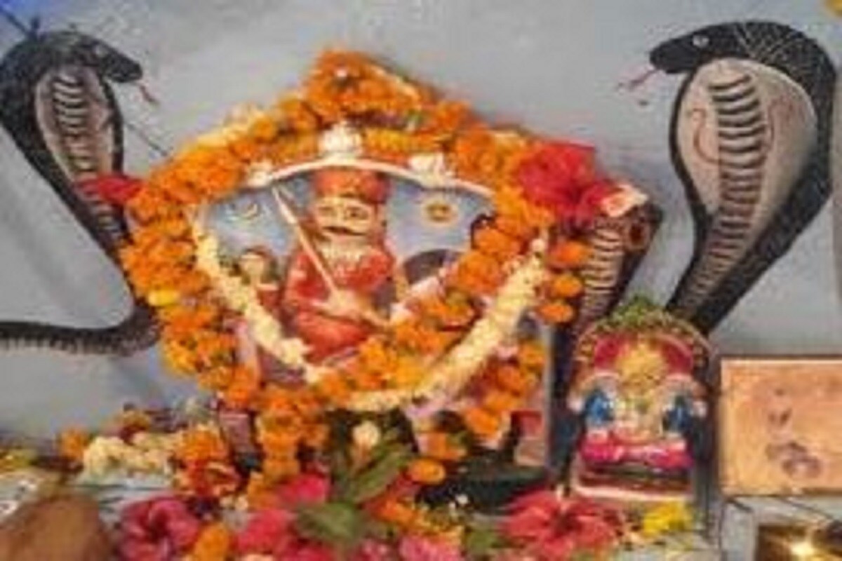 তেজজী গ্রামের কিছু লোক নিয়ে সেই ডাকাতের থেকে জিনিস উদ্ধার করতে জঙ্গলে প্রবেশ করেন৷ সেই সময় ভাষক নামের একটি সাপ তেজজীর ঘোড়ার রাস্তা আটকে দাঁড়ায়৷ তারপর তেজজীকে দংশন করতে উদ্যত হয়৷ তেজজী তখন সাপটিকে বলে তাঁর বোন ও তার শ্বশুরবাড়ির জিনিস উদ্ধার করে যখন ফিরবেন, তখন যেন সাপটি তাঁকে দংশন করে৷ এই শুনে সাপ রাস্তা ছেড়ে দেয়৷ Photo- File তেজজী গ্রামের কিছু লোক নিয়ে সেই ডাকাতের থেকে জিনিস উদ্ধার করতে জঙ্গলে প্রবেশ করেন৷ সেই সময় ভাষক নামের একটি সাপ তেজজীর ঘোড়ার রাস্তা আটকে দাঁড়ায়৷ তারপর তেজজীকে দংশন করতে উদ্যত হয়৷ তেজজী তখন সাপটিকে বলে তাঁর বোন ও তার শ্বশুরবাড়ির জিনিস উদ্ধার করে যখন ফিরবেন, তখন যেন সাপটি তাঁকে দংশন করে৷ এই শুনে সাপ রাস্তা ছেড়ে দেয়৷ Photo- File
