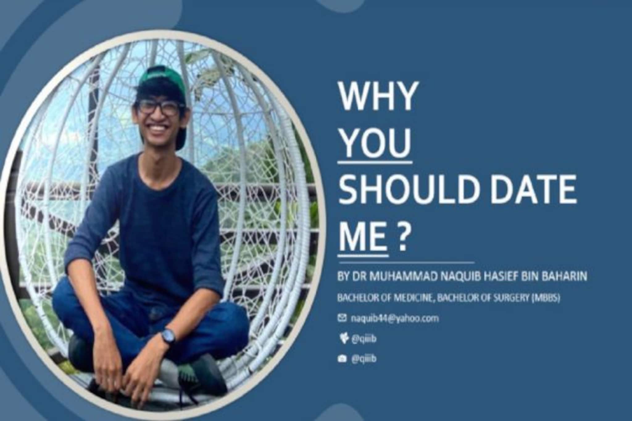 'কেন আমার সঙ্গে ডেট করবেন?' মালয়েশিয়ান ডাক্তারের অভিনব পাওয়ারপয়েন্ট ভাইরাল