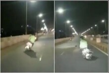 পুজোর রাতে জনবহুল ব্রিজে স্কুটার নিয়ে দুই যুবকের দুঃসাহসিকতা, ভিডিও চমকে দেবে!
