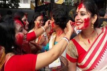 সংক্রমণের ঝুঁকি,বন্ধ বাগবাজার সর্বজনীনে ১০০ বছরেরও পুরনো সিঁদুর খেলা,নিষেধ আড্ডা