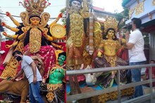 আবার এসো মা...পাড়ার পুজোর বিসর্জনে মা দুর্গাকে প্রণাম করে আশীর্বাদ নিলেন মহারাজ