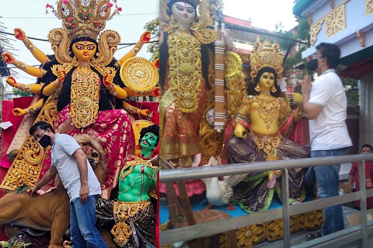 এবছর পুজো আর সেভাবে জমল কই ৷ কিন্তু করোনাকালেও যে দুর্গা পুজো হয়েছে, এটাই বা কম কীসের ৷ অনেকেই পরিবারের সঙ্গে সময় কাটিয়েছেন ৷ কেউ কেউ পাড়ার পুজোয় আবার কেউ কেউ দূর থেকে হলেও বিভিন্ন মণ্ডপে ঠাকুর দেখতে বেরিয়েছিলেন ৷ সঙ্গে খাওয়াদাওয়া তো ছিলই ৷ সৌরভ গঙ্গোপাধ্যায় অবশ্য এবারের পুজোয় পুরো সময়টাই কাটিয়েছেন নিজের পাড়ার পুজোতে ৷ Photos: Eeron Roy Barman এবছর পুজো আর সেভাবে জমল কই ৷ কিন্তু করোনাকালেও যে দুর্গা পুজো হয়েছে, এটাই বা কম কীসের ৷ অনেকেই পরিবারের সঙ্গে সময় কাটিয়েছেন ৷ কেউ কেউ পাড়ার পুজোয় আবার কেউ কেউ দূর থেকে হলেও বিভিন্ন মণ্ডপে ঠাকুর দেখতে বেরিয়েছিলেন ৷ সঙ্গে খাওয়াদাওয়া তো ছিলই ৷ সৌরভ গঙ্গোপাধ্যায় অবশ্য এবারের পুজোয় পুরো সময়টাই কাটিয়েছেন নিজের পাড়ার পুজোতে ৷ Photos: Eeron Roy Barman