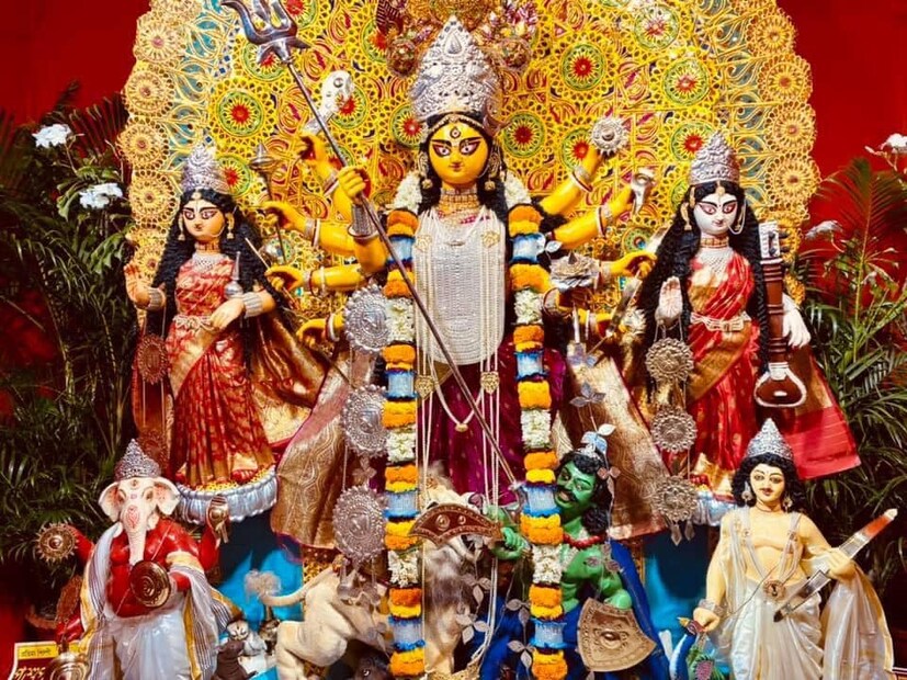 সুদীপার বাড়ির মাতৃ প্রতিমা ৷ 