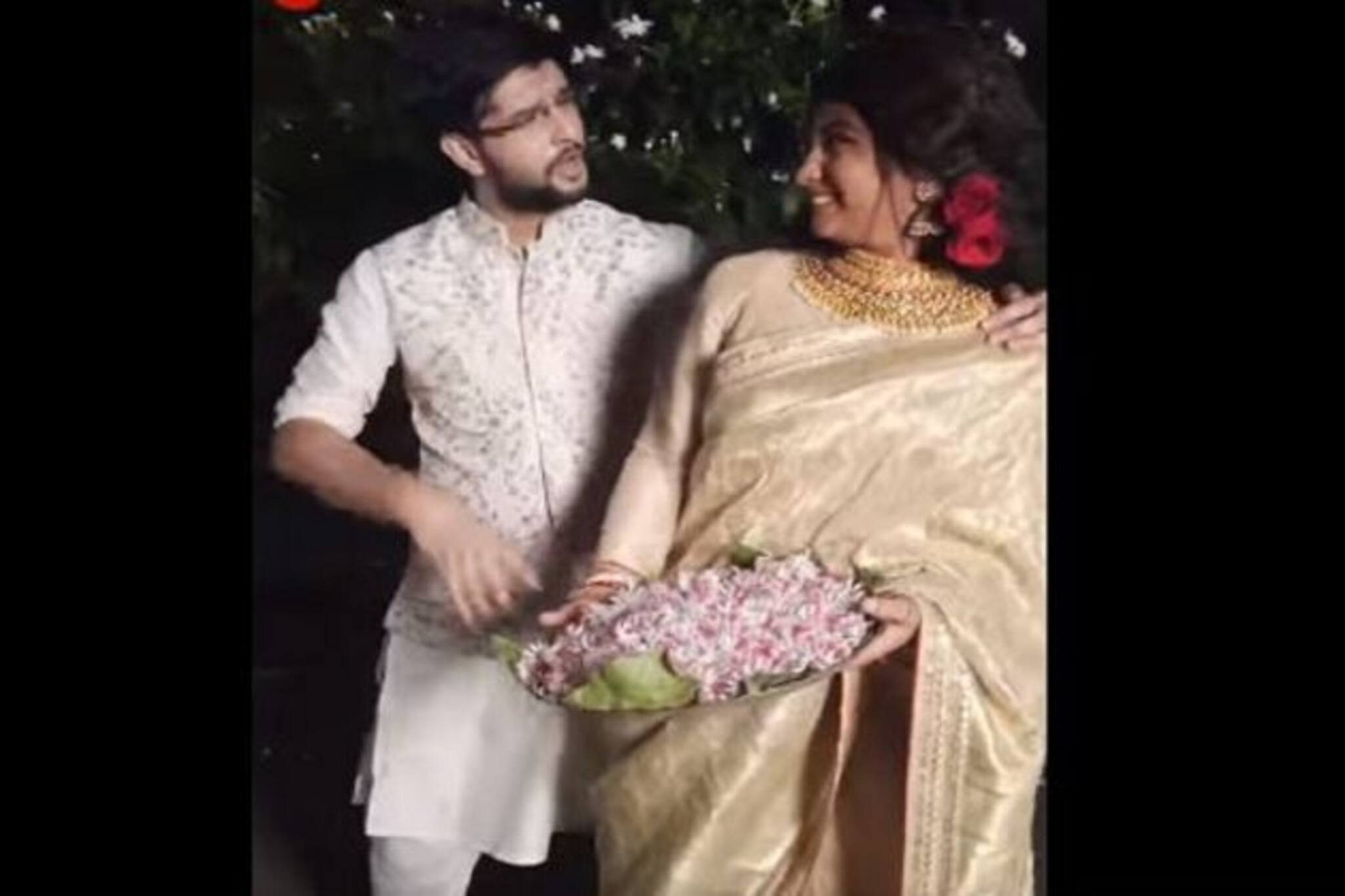 ‘রাধে রাধে রাধে’-র সুরে কৃষ্ণকলির নিখিল-শ্যামার ধামাল ডান্স, Viral Video