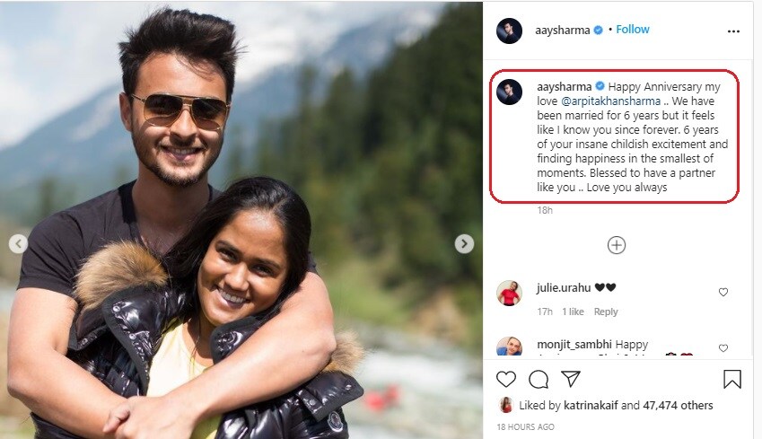 • তবে যা ভাবছেন তেমনটা মোটেই নয় । বেশ আহ্লাদেই রয়েছেন এই লভ বার্ডস । কর্মমূত্রে বাইরে রয়েছেন আয়ুষ । তাঁর পরবর্তী ছবির শ্যুটিং চলছে এখন । তাই ইনস্টাগ্রামে পোস্টে সেই কথা উল্ল্যেখ করে স্বামী’কে অনেক শুভেচ্ছা আর ভালবাসা জানিয়েছেন অর্পিতা । ছবি : ইনস্টাগ্রাম । • তবে যা ভাবছেন তেমনটা মোটেই নয় । বেশ আহ্লাদেই রয়েছেন এই লভ বার্ডস । কর্মমূত্রে বাইরে রয়েছেন আয়ুষ । তাঁর পরবর্তী ছবির শ্যুটিং চলছে এখন । তাই ইনস্টাগ্রামে পোস্টে সেই কথা উল্ল্যেখ করে স্বামী’কে অনেক শুভেচ্ছা আর ভালবাসা জানিয়েছেন অর্পিতা । ছবি : ইনস্টাগ্রাম ।