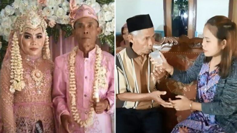 • ইন্দোনেশিয়ার আবাহ সারনা বিয়ে করেছিলেন তাঁর থেকে ৬১ বছরের ছোট নুনি নবিতাকে । গত মাসেই তাঁদের চার হাত এক হয়েছিল । Image: Facebook • ইন্দোনেশিয়ার আবাহ সারনা বিয়ে করেছিলেন তাঁর থেকে ৬১ বছরের ছোট নুনি নবিতাকে । গত মাসেই তাঁদের চার হাত এক হয়েছিল । Image: Facebook