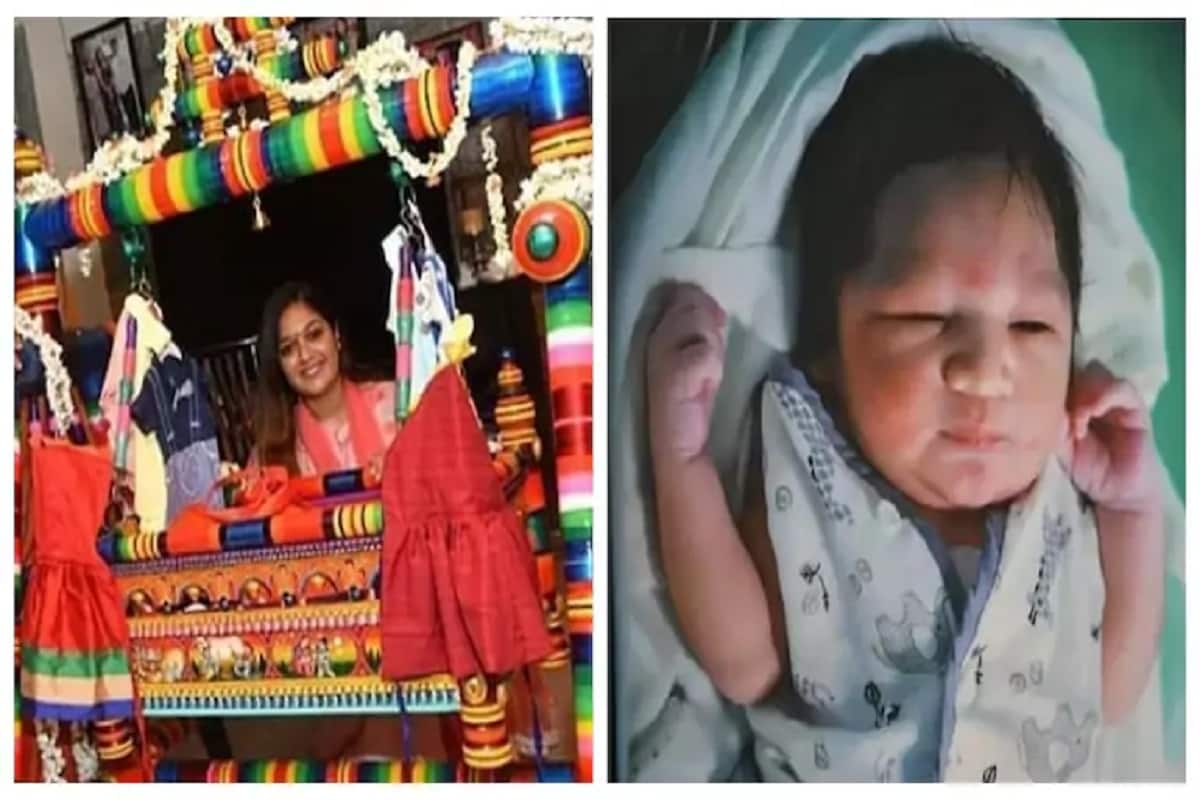 • পুত্র সন্তানের জন্ম দিলেন অভিনেত্রী মেঘনা রাজ। বৃহস্পতিবার সকাল ১১.০৭ মিনিটে বেঙ্গালুরুর একটি বেসরকারি হাসপাতালে ভূমিষ্ঠ হয় মেঘনা এবং প্রয়াত অভিনেতা চিরঞ্জীবী সারজার প্রথম সন্তান। ছবি: সংগৃহীত। • পুত্র সন্তানের জন্ম দিলেন অভিনেত্রী মেঘনা রাজ। বৃহস্পতিবার সকাল ১১.০৭ মিনিটে বেঙ্গালুরুর একটি বেসরকারি হাসপাতালে ভূমিষ্ঠ হয় মেঘনা এবং প্রয়াত অভিনেতা চিরঞ্জীবী সারজার প্রথম সন্তান। ছবি: সংগৃহীত।