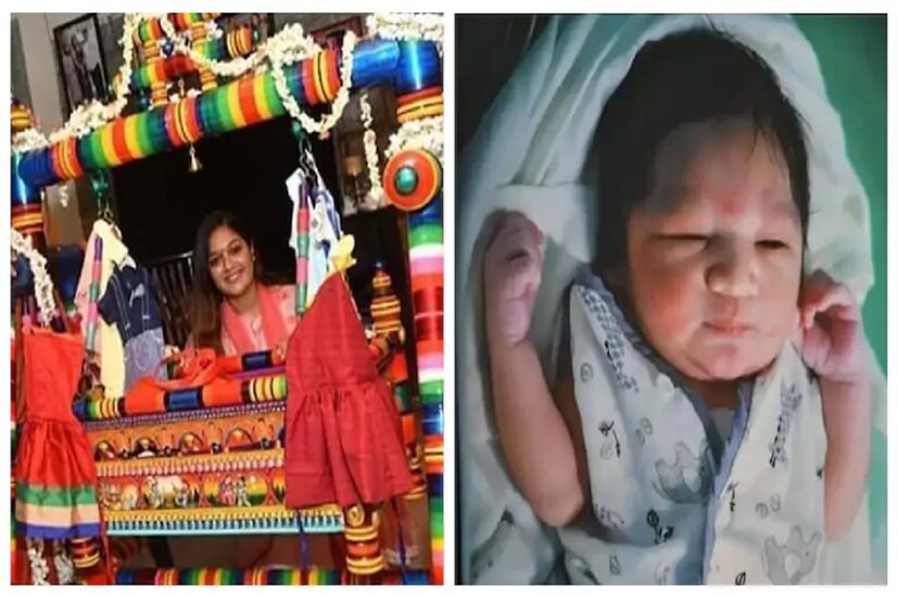 • পুত্র সন্তানের জন্ম দিলেন অভিনেত্রী মেঘনা রাজ। বৃহস্পতিবার সকাল ১১.০৭ মিনিটে বেঙ্গালুরুর একটি বেসরকারি হাসপাতালে ভূমিষ্ঠ হয় মেঘনা এবং প্রয়াত অভিনেতা চিরঞ্জীবী সারজার প্রথম সন্তান। ছবি: সংগৃহীত।