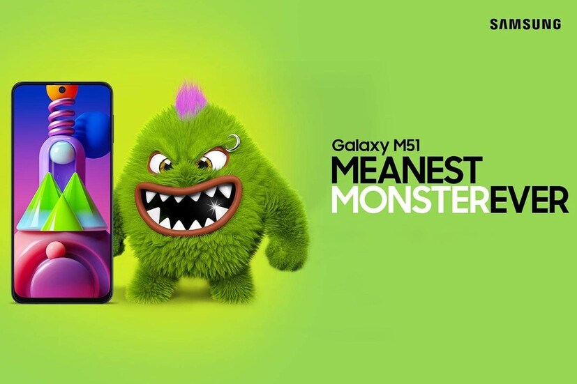 Samsung Galaxy M51-এর দাম শুরু হচ্ছে ২২,৯৯৯ টাকা থেকে। এতে রয়েছে ৬.৬৭ ইঞ্চি ফুল এইচডি প্লাস সুপার এমোলেড প্লাস ডিসপ্লে। এই ডিসপ্লের রিফ্রেশ রেট ৬০ হার্টজ। Samsung Galaxy M51 ফোনে রয়েছে কোয়াড রিয়ার ক্যামেরা সেটআপ। যার প্রাইমারি ক্যামেরা ৬৪ মেগাপিক্সেল সনি আইএমএক্স৬৮২ প্রাইমারি সেন্সর। অন্য তিনটি ক্যামেরা হল – ১২ মেগাপিক্সেল আল্ট্রা-ওয়াইড-অ্যাঙ্গেল লেন্স, ৫ মেগাপিক্সেল ডেপ্থ সেন্সর ও ৫ মেগাপিক্সেল ম্যাক্রো ক্যামেরা। ভিডিও কল ও সেলফির জন্য এতে আছে ৩২ মেগাপিক্সেল ফ্রন্ট ক্যামেরা।