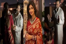 সিঁথিতে সিঁদুর-হাতে সুহাগ চূড়া, স্বামীকে প্রণাম করে-জল খেয়ে উপোস ভাঙলেন শিল্পা সিঁথিতে সিঁদুর-হাতে সুহাগ চূড়া, স্বামীকে প্রণাম করে-জল খেয়ে উপোস ভাঙলেন শিল্পা