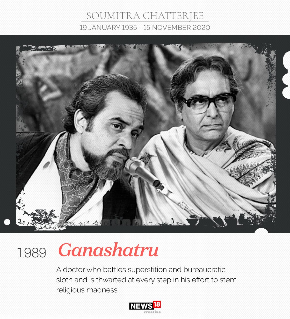গণশত্রু প্রখ্যাত চলচ্চিত্র পরিচালক সত্যজিৎ রায় পরিচালিত একটি বাংলা চলচ্চিত্র। ১৯৮৯ সালে ছবিটি মুক্তি পায়। গণশত্রু প্রখ্যাত চলচ্চিত্র পরিচালক সত্যজিৎ রায় পরিচালিত একটি বাংলা চলচ্চিত্র। ১৯৮৯ সালে ছবিটি মুক্তি পায়।