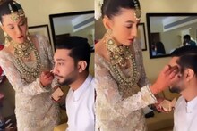 স্বামীর মেকআপ করে দিচ্ছেন গহর, প্রস্তুতি নিকাহ-র, ভাইরাল ভিডিও