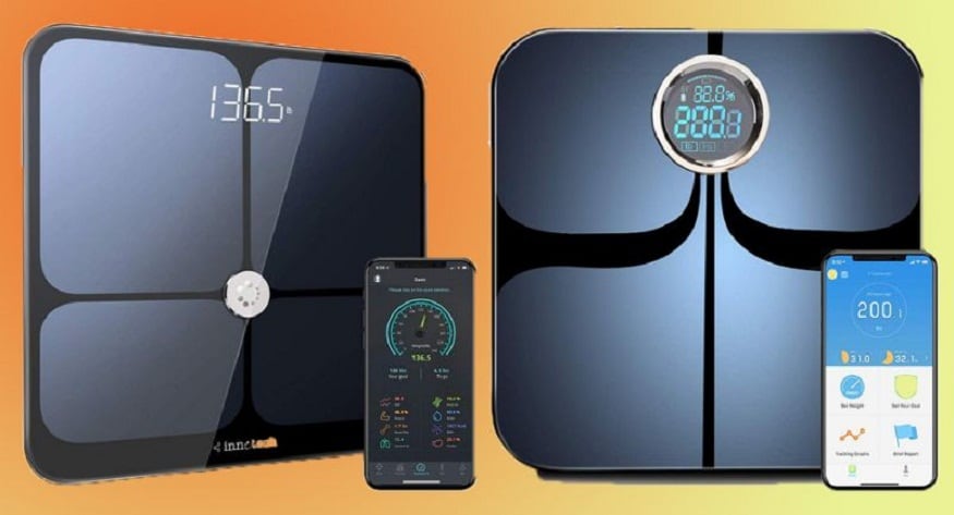 স্মার্ট স্কেল (Smart Scale) - ব্লুটুথ (Bluetooth) বা Wifi দিয়ে নিজের স্মার্টফোনের সঙ্গে কানেক্ট করা যেতে পারে এই স্মার্ট স্কেলকে। একটি ফিটনেস ব্যান্ডের থেকে অনেক বেশি তথ্য শরীর সম্পর্কে এই ডিভাইজটি দিতে পারে। ওজন, BMI রেট, হার্ট রেট (Heart rate), মেদ (fat), বোন মাস ( bone mass), বডি ওয়াটার (body water) ইত্যাদি সম্পর্কে তথ্য পেলে শরীরের পরিস্থিতি কী, তা সহজেই বোঝা যায়। স্মার্ট স্কেলের দাম শুরু হচ্ছে ভারতে ১৮০০ টাকা থেকে। Mi, Lenovo-র স্মার্ট স্কেল পাওয়া যেতে পারে কম বাজেটে। আরেকটু বেশি টাকা দিতে চাইলে মিলতে পারে ফিটবিট (Fitbit) বা নোকিয়া (Nokia)-র স্মার্ট স্কেল। স্মার্ট স্কেল (Smart Scale) - ব্লুটুথ (Bluetooth) বা Wifi দিয়ে নিজের স্মার্টফোনের সঙ্গে কানেক্ট করা যেতে পারে এই স্মার্ট স্কেলকে। একটি ফিটনেস ব্যান্ডের থেকে অনেক বেশি তথ্য শরীর সম্পর্কে এই ডিভাইজটি দিতে পারে। ওজন, BMI রেট, হার্ট রেট (Heart rate), মেদ (fat), বোন মাস ( bone mass), বডি ওয়াটার (body water) ইত্যাদি সম্পর্কে তথ্য পেলে শরীরের পরিস্থিতি কী, তা সহজেই বোঝা যায়। স্মার্ট স্কেলের দাম শুরু হচ্ছে ভারতে ১৮০০ টাকা থেকে। Mi, Lenovo-র স্মার্ট স্কেল পাওয়া যেতে পারে কম বাজেটে। আরেকটু বেশি টাকা দিতে চাইলে মিলতে পারে ফিটবিট (Fitbit) বা নোকিয়া (Nokia)-র স্মার্ট স্কেল।