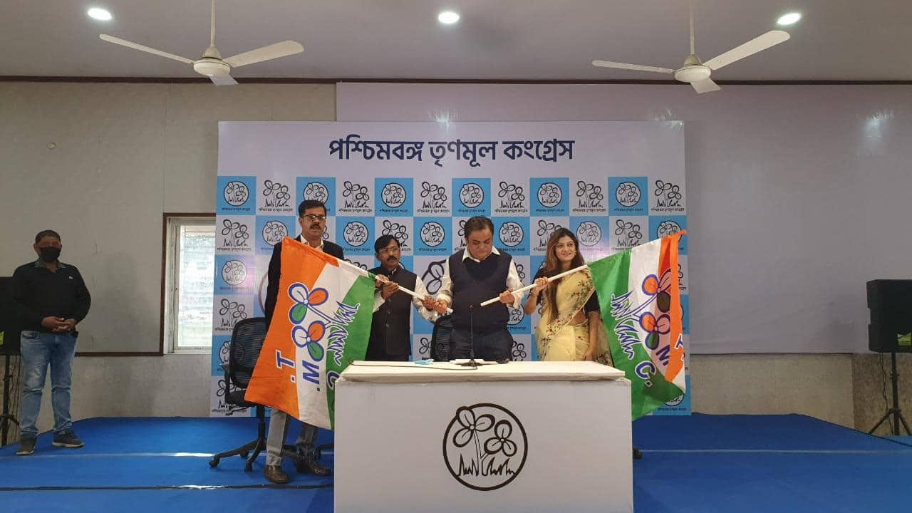 তৃণমূল ভবনে সৃজন রায়।