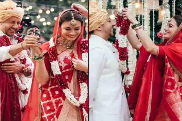 Image result for দিয়া মির্জা and বৈভব wedding pic