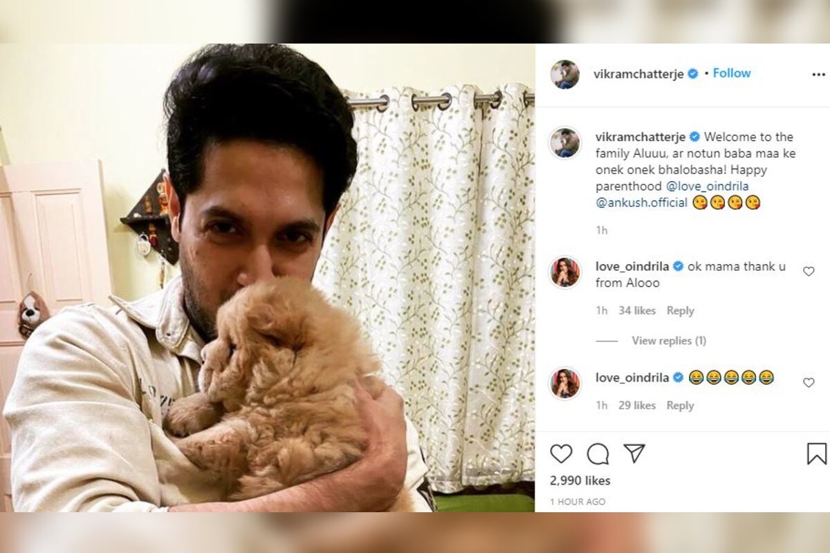 কুকুরছানাটিকে কোলে নিয়ে একটি ছবি শেয়ার করেছেন বিক্রম। আর তার ক্যাপশনে লিখেছেন, পরিবারে তোমায় স্বাগত আলু। আর তোমার নতুন বাবা-মাকে অনেক ভালোবাসা। হ্যাপি পেরেন্টহুড। সেই ছবির তলায় আলুর হয়ে ঐন্দ্রিলা কমেন্ট করেছেন, মামা তোমায় ধন্যবাদ। কুকুরছানাটিকে কোলে নিয়ে একটি ছবি শেয়ার করেছেন বিক্রম। আর তার ক্যাপশনে লিখেছেন, পরিবারে তোমায় স্বাগত আলু। আর তোমার নতুন বাবা-মাকে অনেক ভালোবাসা। হ্যাপি পেরেন্টহুড। সেই ছবির তলায় আলুর হয়ে ঐন্দ্রিলা কমেন্ট করেছেন, মামা তোমায় ধন্যবাদ।