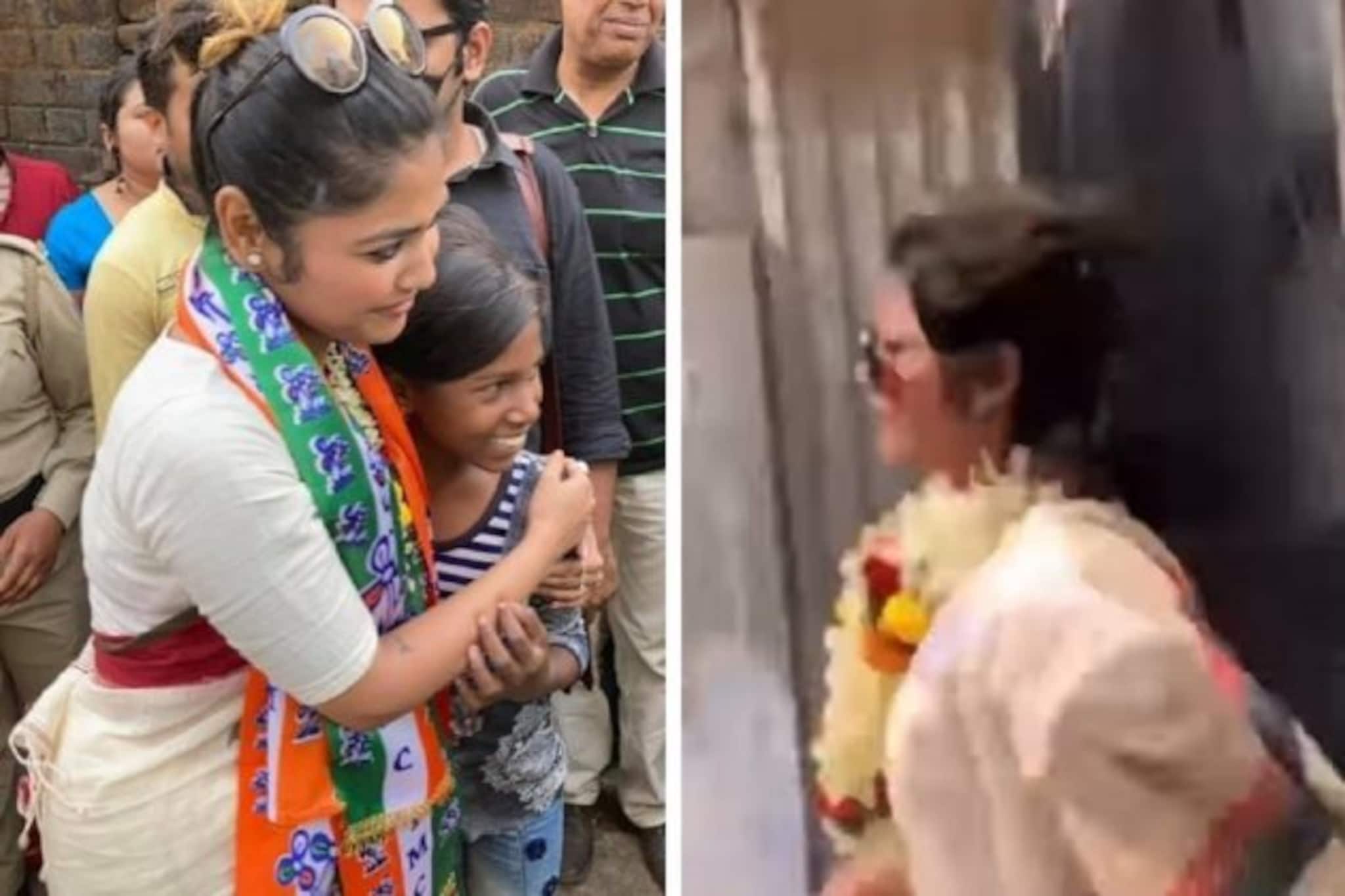 WB Election 2021: প্রচারে বেরিয়ে এ কী কাণ্ড! শাড়ির কুঁচি ধরে ঊর্ধ্বশ্বাসে দৌড় সায়নীর