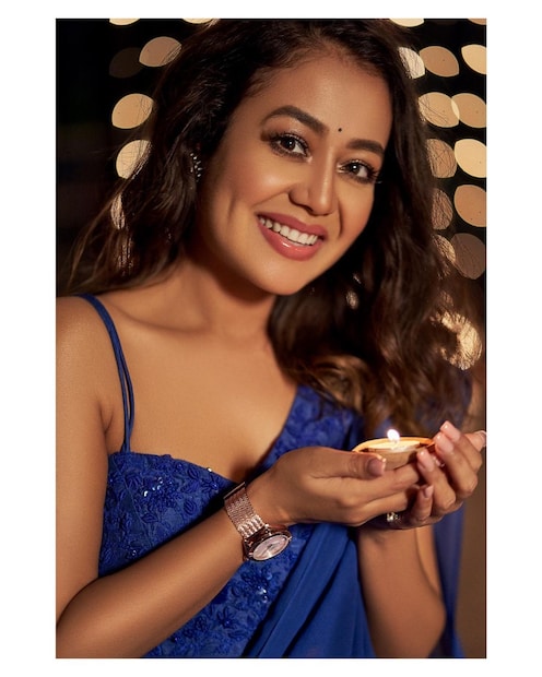 নীল শাড়িতে নেহা কক্করকে আরও সুন্দরী ও মোহময়ী মনে হয়েছে ৷ ছবি সৌজন্যে ইনস্টাগ্রাম ৷