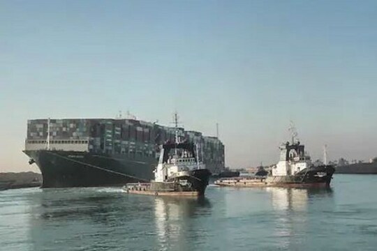 Rescued ship, again transport normalize in Suez Canal- Photo- AP