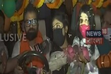 স্ত্রী-মেয়েকে পাশে বসিয়ে প্রচার শুরু, ফুল ছিটিয়ে সমর্থকদের স্বাগত বাবুল কন্যার
