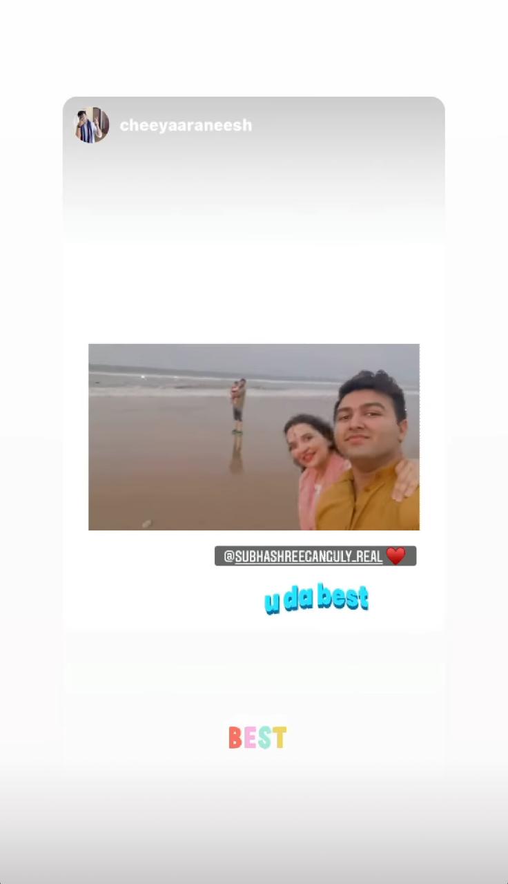 *সোমবার সকালে তাঁদের পুরী যাওয়ার ছবি শেয়ার করেছেন শুভশ্রী নিজেই। অভিনেত্রীর ইনস্টাগ্রাম স্টেটাসে রয়েছে তাঁদের একাধিক মুহূর্তের ছবি। ছবিঃ ইনস্টাগ্রাম। *সোমবার সকালে তাঁদের পুরী যাওয়ার ছবি শেয়ার করেছেন শুভশ্রী নিজেই। অভিনেত্রীর ইনস্টাগ্রাম স্টেটাসে রয়েছে তাঁদের একাধিক মুহূর্তের ছবি। ছবিঃ ইনস্টাগ্রাম।