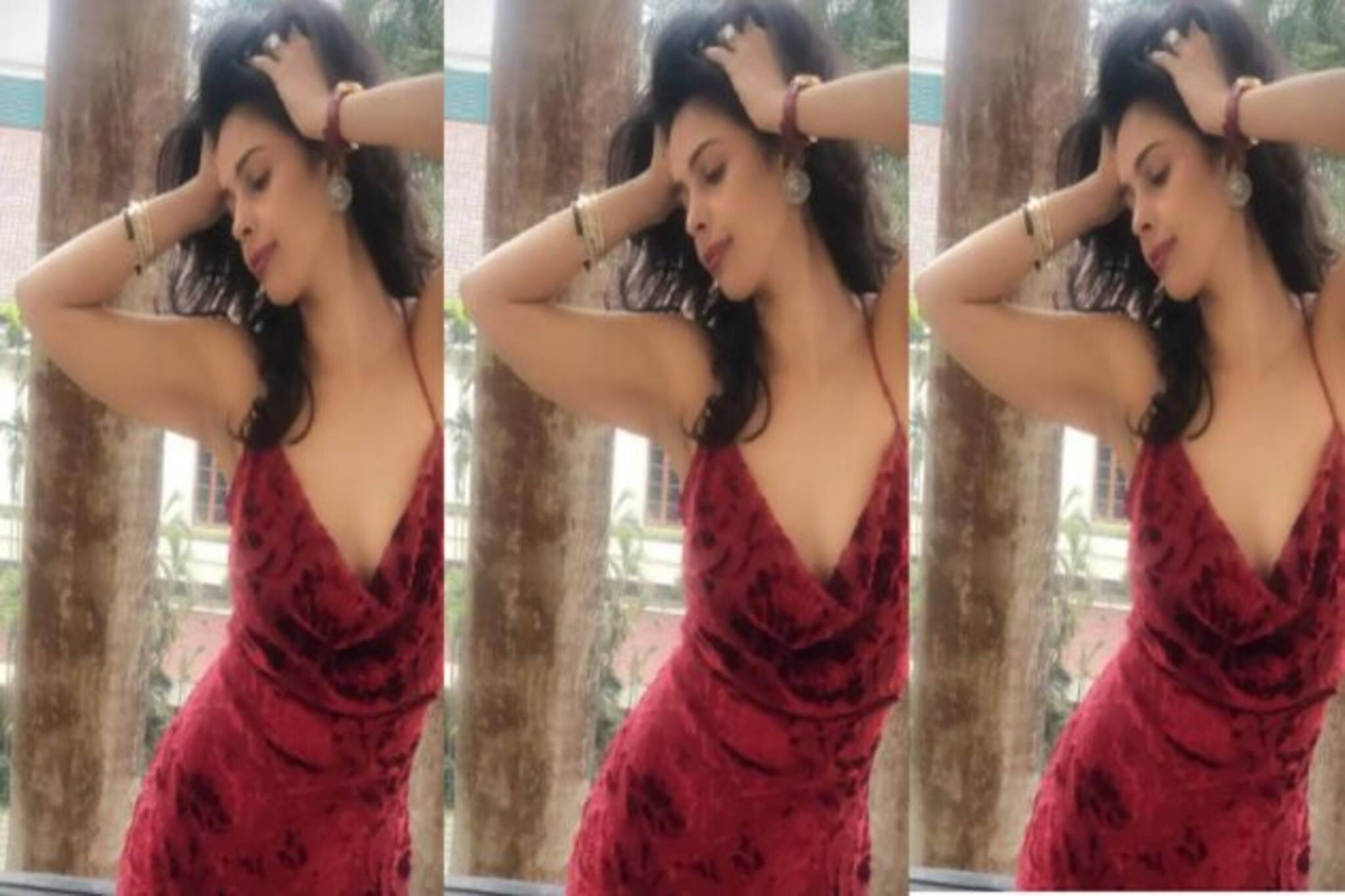 Mallika Sherawat: শরীর তো নয় যেন আগুন! মেরুন শাড়ি সঙ্গে হাতাকাটা সোনালি রঙের চকচকে ব্লাউজে সোশ্যাল মিডিয়া কাঁপিলেন মল্লিকা শেরাওয়াত