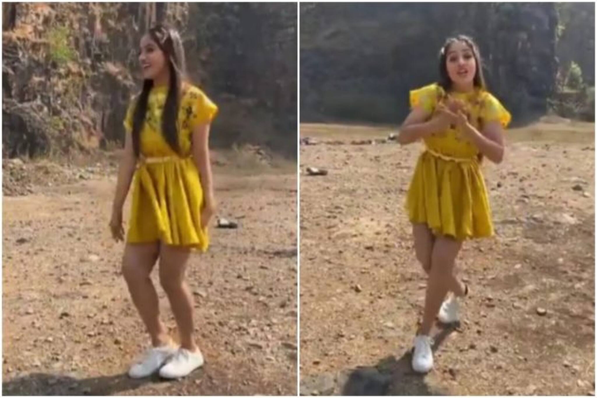 শর্ট ড্রেস পরে নাচতে গেলেন নায়িকা, জামা উড়ে গিয়ে অস্বস্তিকর পরিস্থিতি