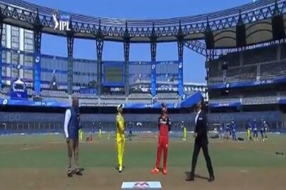 CSK wins toss against RCB - Photo Courtesy- Twitter/ Video Grab 