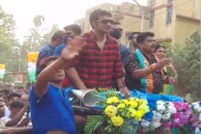 অশোকনগরে তৃণমূল-কংগ্রেসের প্রার্থী নারায়ণ গোস্বামী-র সমর্থনে রোড-শো দেবের