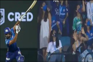 Rohit Sharma hits 95 metre long six- Photo-Screenshot  Rohit Sharma hits 95 metre long six- Photo-Screenshot