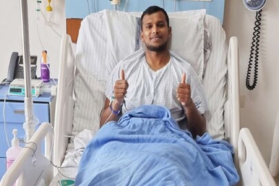 SRH's T Natarajan undergoes knee surgery, says he is 'grateful' to all - Photo Courtesy-T Natarajan Twitter