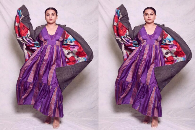 পার্পেল পোশাকে সুপার সেক্সি (Super Sexy) বিদ্যা বলন Vidya Balan৷ ছবি সৌজন্যে Instagram.